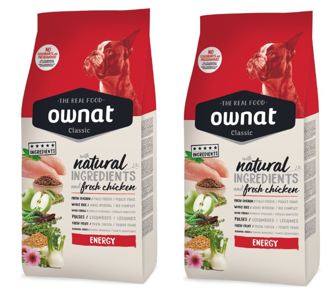 2 שקי אוונט מזון לכלב קלאסיק אנרג'י 20ק"ג כל שק