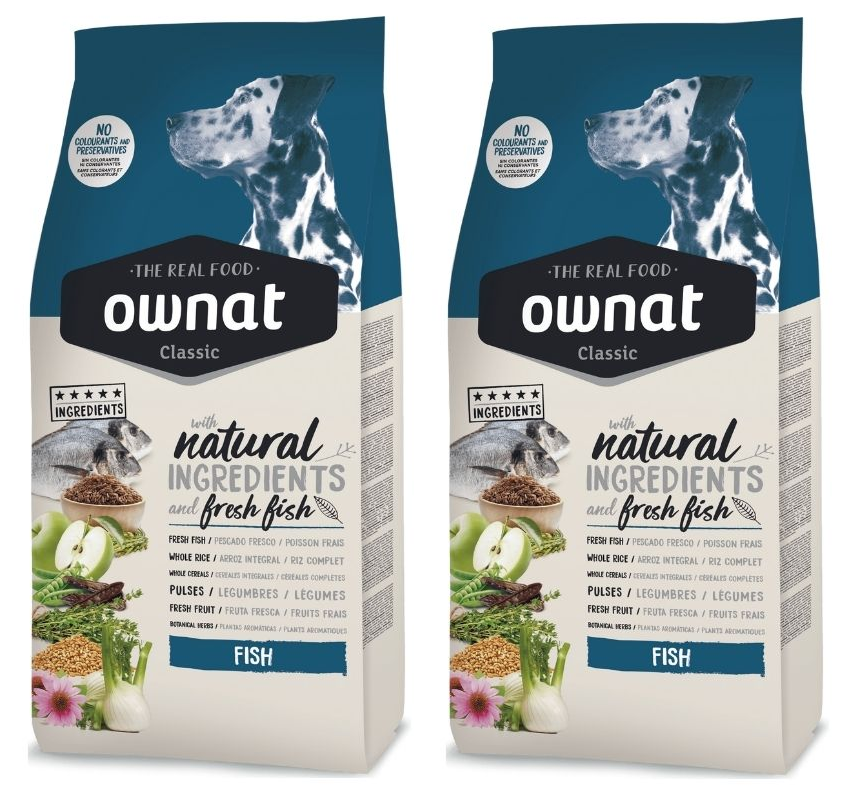 2 שקי אוונט מזון לכלב קלאסיק דגים 20ק"ג כל שק