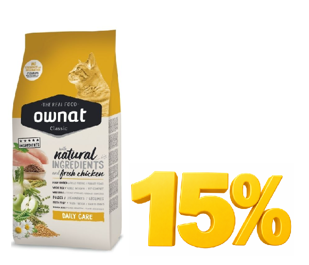 מבצע! אוונט מזון לחתול קלאסיק דיילי קייר 15ק"ג ב-15% הנחה!