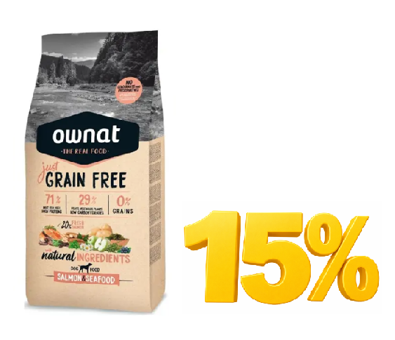 מבצע! אוונט ג'אסט לכלב בוגר סלמון 14ק"ג ב-15% הנחה!