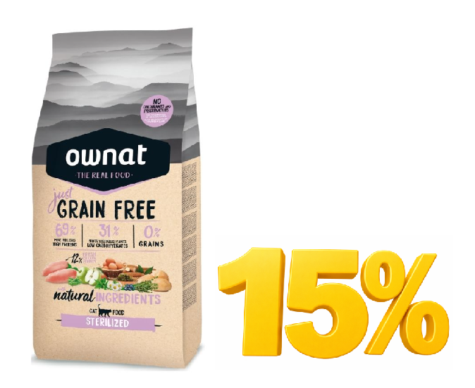 מבצע! אוונט ג'אסט סטרילייזד לחתולים מסורסים / מעוקרות 8ק"ג ב-15% הנחה!