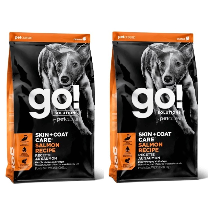 2 שקי גו! מזון לכלב סקין אנד קואט סלמון 10 קילו כל שק