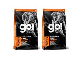 2 שקי גו! מזון לכלב סקין אנד קואט סלמון 10 קילו כל שק