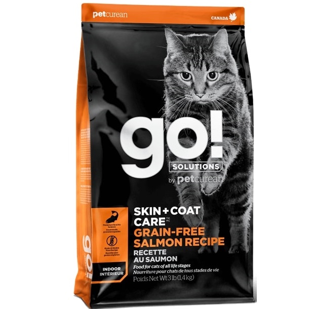 גו! מזון לחתול סקין אנד קואט נטול ד סלמון