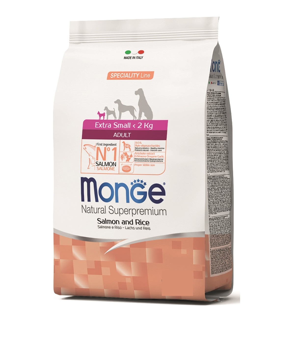 מונג' לכלב בוגר קטן מאוד סלמון ואורז