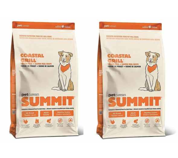 2 שקי סאמיט מזון לכלב בוגר גריל 11.34ק"ג כל שק