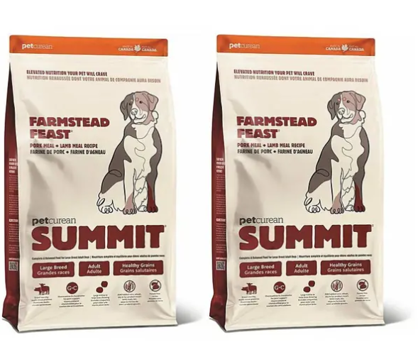 2 שקי סאמיט מזון לכלב בוגר מגזע גדול בשר לבן וכבש- כל שק 11.34 קילו