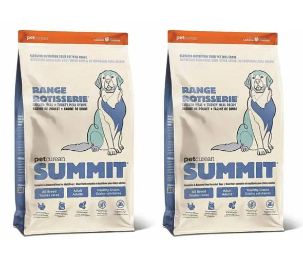 2 שקי סאמיט מזון לכלב בוגר עוף והודו 11.34ק"ג כל שק