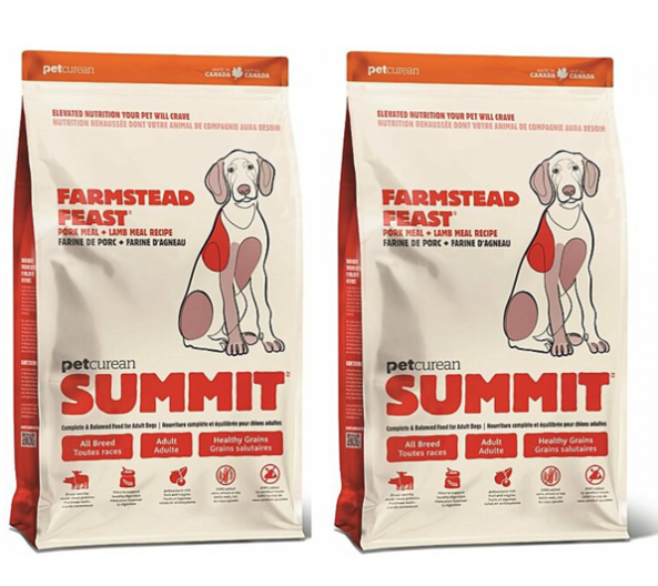 2 שקי סאמיט מזון לכלב בוגר חזיר וכבש כל שק 11.34 קילו