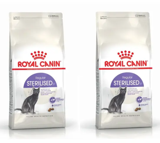 2 שקי רויאל קנין סטרלייזד לחתולים מסורסים/מעוקרות 4ק"ג כל שק