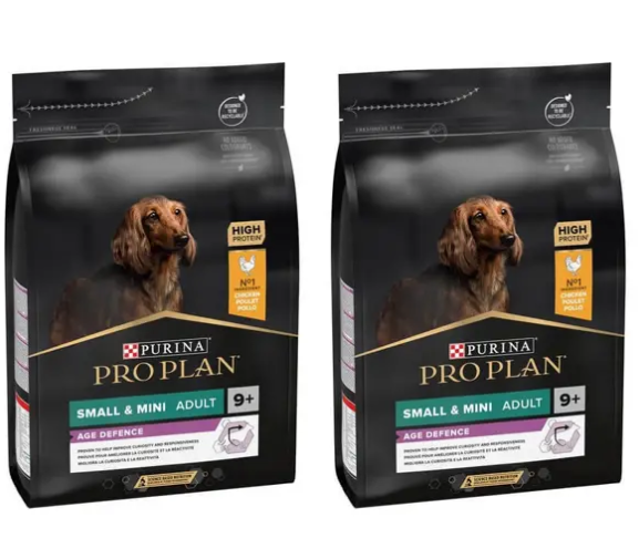 2 שקי פרו פלאן לכלב סניור גזע קטן 9+ 3ק"ג כל שק