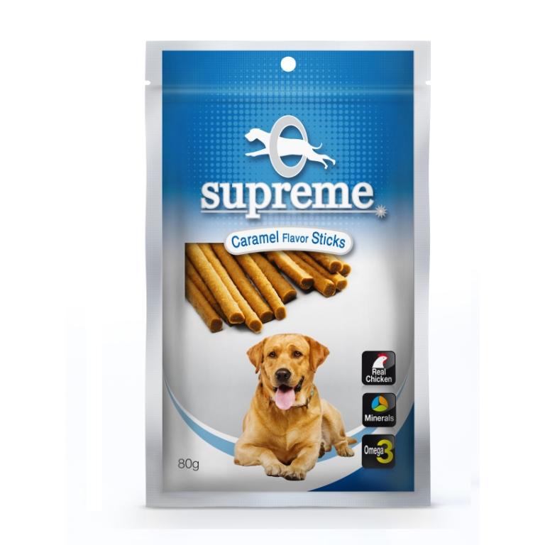 חטיף בשר עוף לכלבים בטעם קרמל סופרים 