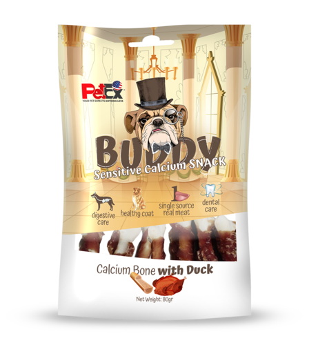 באדי סנאק חטיף עצם קלציום בציפוי בשר ברווז