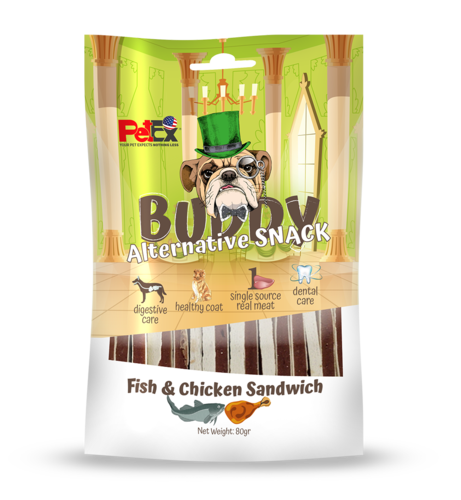 באדי סנאק חטיפי מקלות עוף ודגים פרוסים דק דק