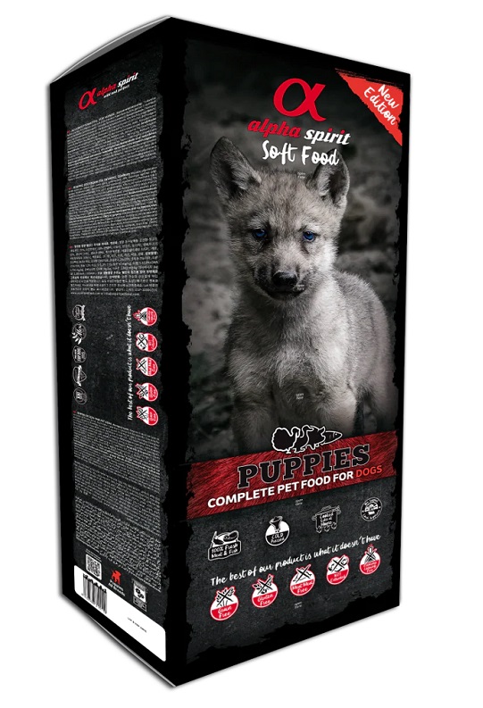 אלפא ספיריט מזון חצי לח לגורי כלבים 