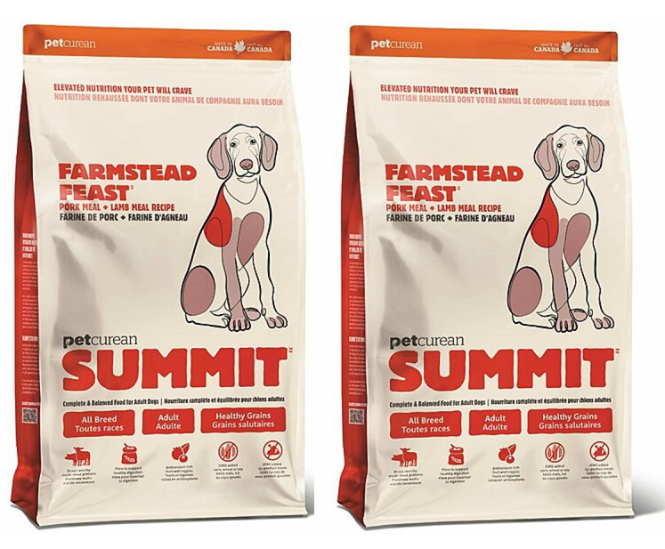 מבצע! שני שקי סאמיט מזון לכלב בוגר חזיר וכבש כל שק 11.34 קילו