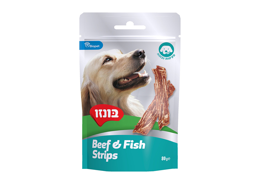 חטיף בונזו רצועות בקר ודגים