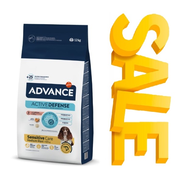 מבצע! אדוונס מזון יבש לכלב בוגר סלמון 12ק"ג - שק שני ב-20% הנחה! 