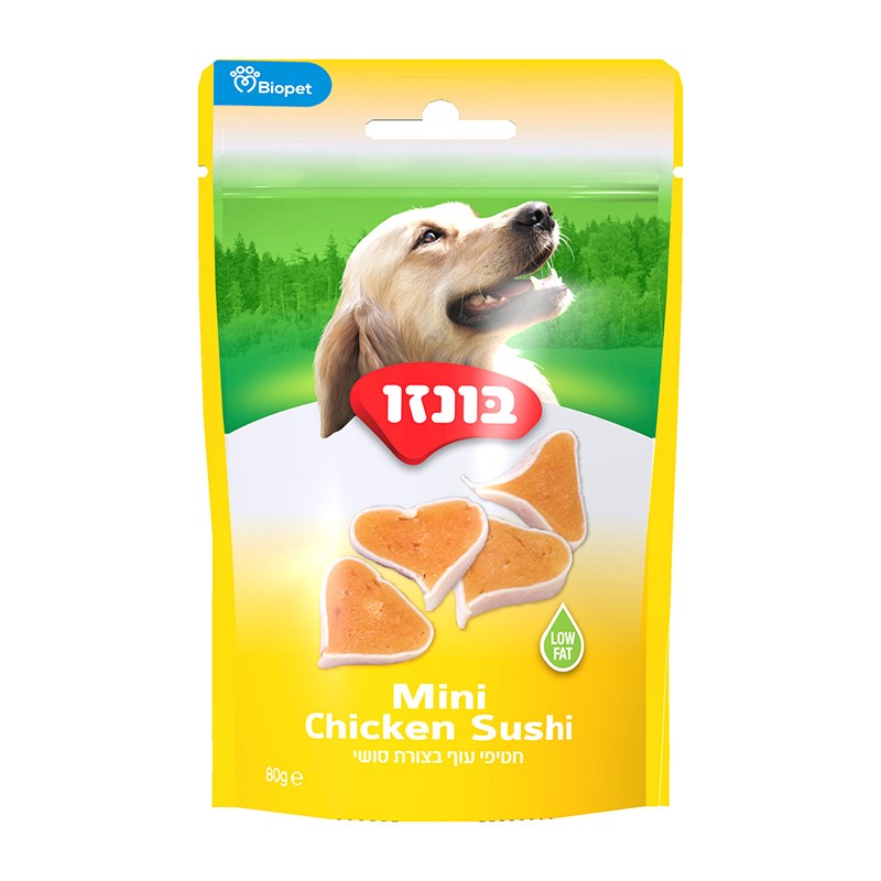 חטיף בונזו עוף בצורת סושי