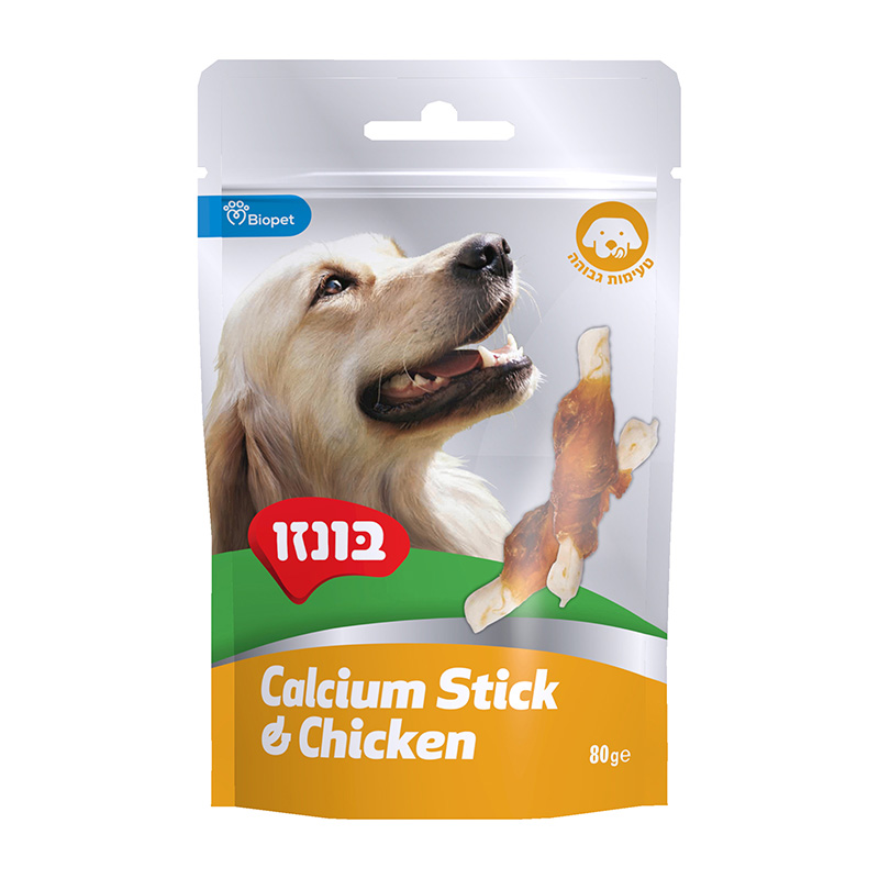 חטיף בונזו מקלות קלציום עטופות בעוף