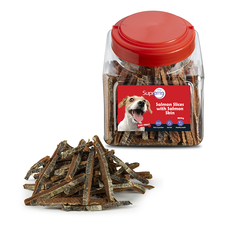 סופרים פרוסות סלמון עם עור סלמון 900ג' 