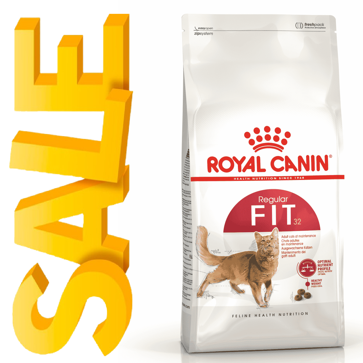 מבצע! רויאל קנין לחתול בוגר פיט 15ק"ג - שק שני ב-20% הנחה!