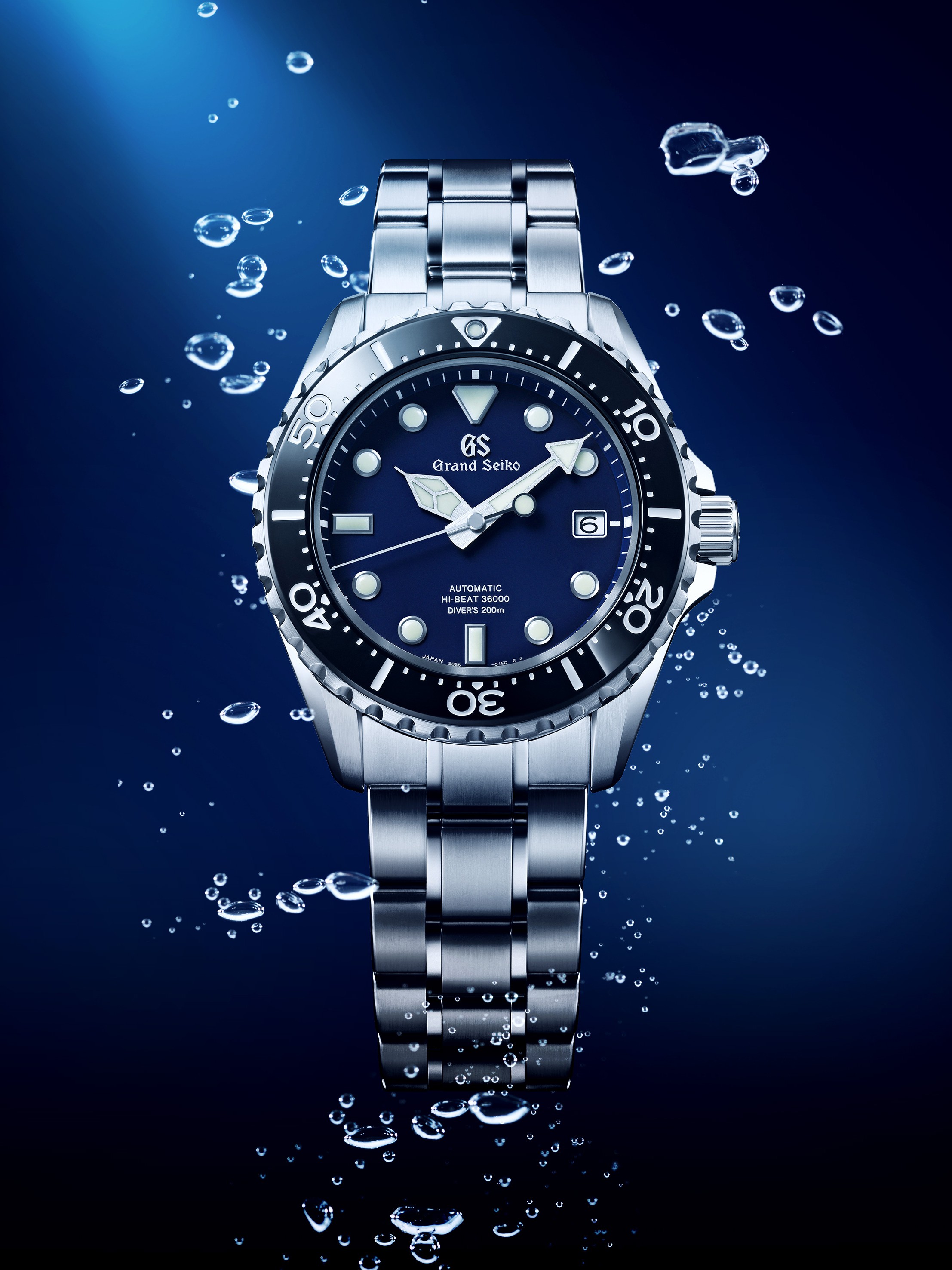 שעון  Grand Seiko צלילה 200 מטר עם לוח כחול