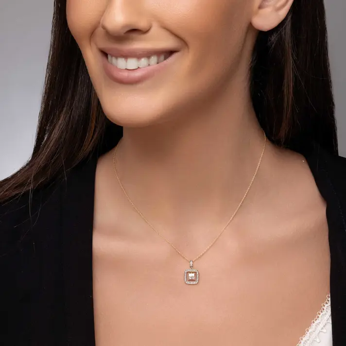 תליון זהב  ויהלומים מולי