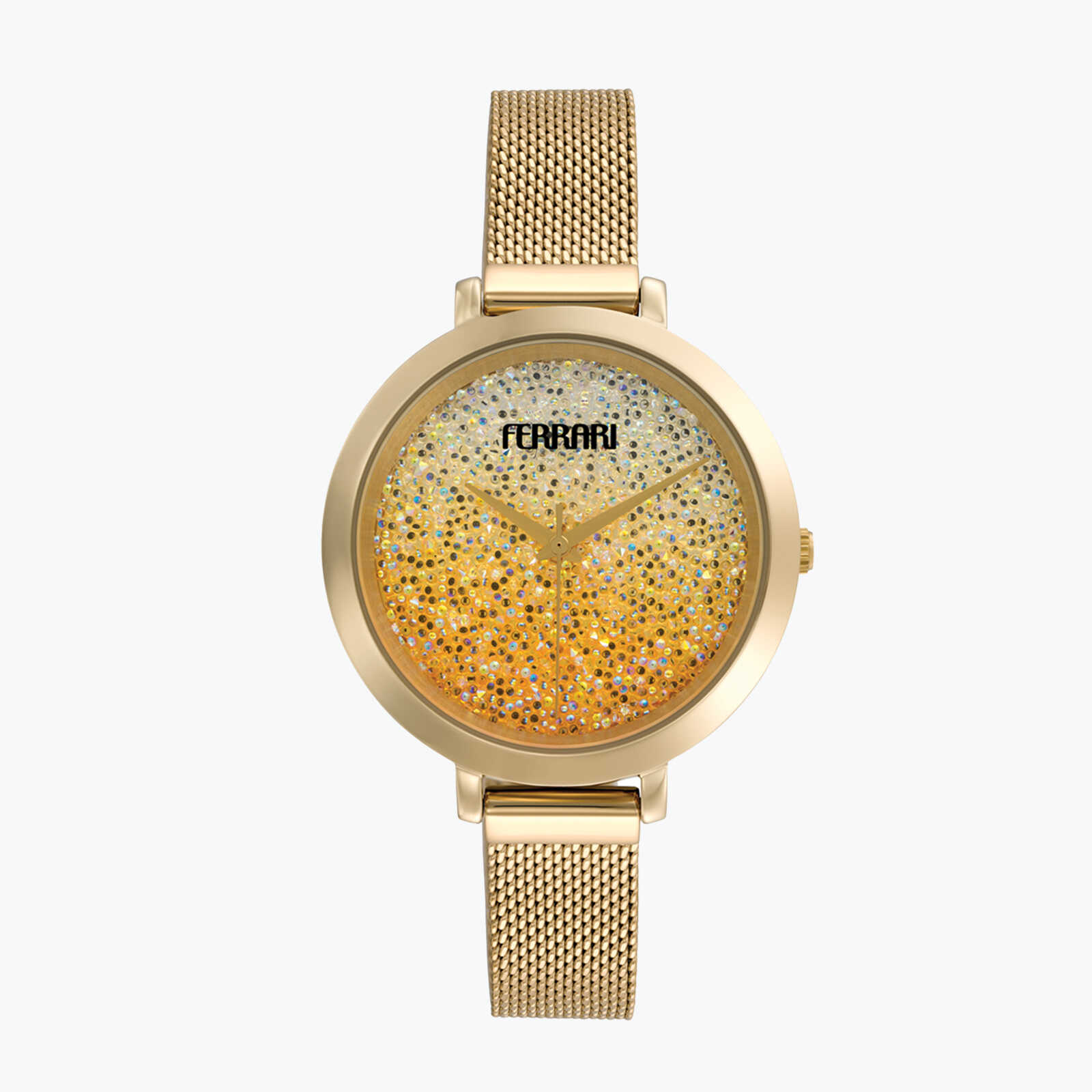 שעון ferrari עם לוח קריסטלים