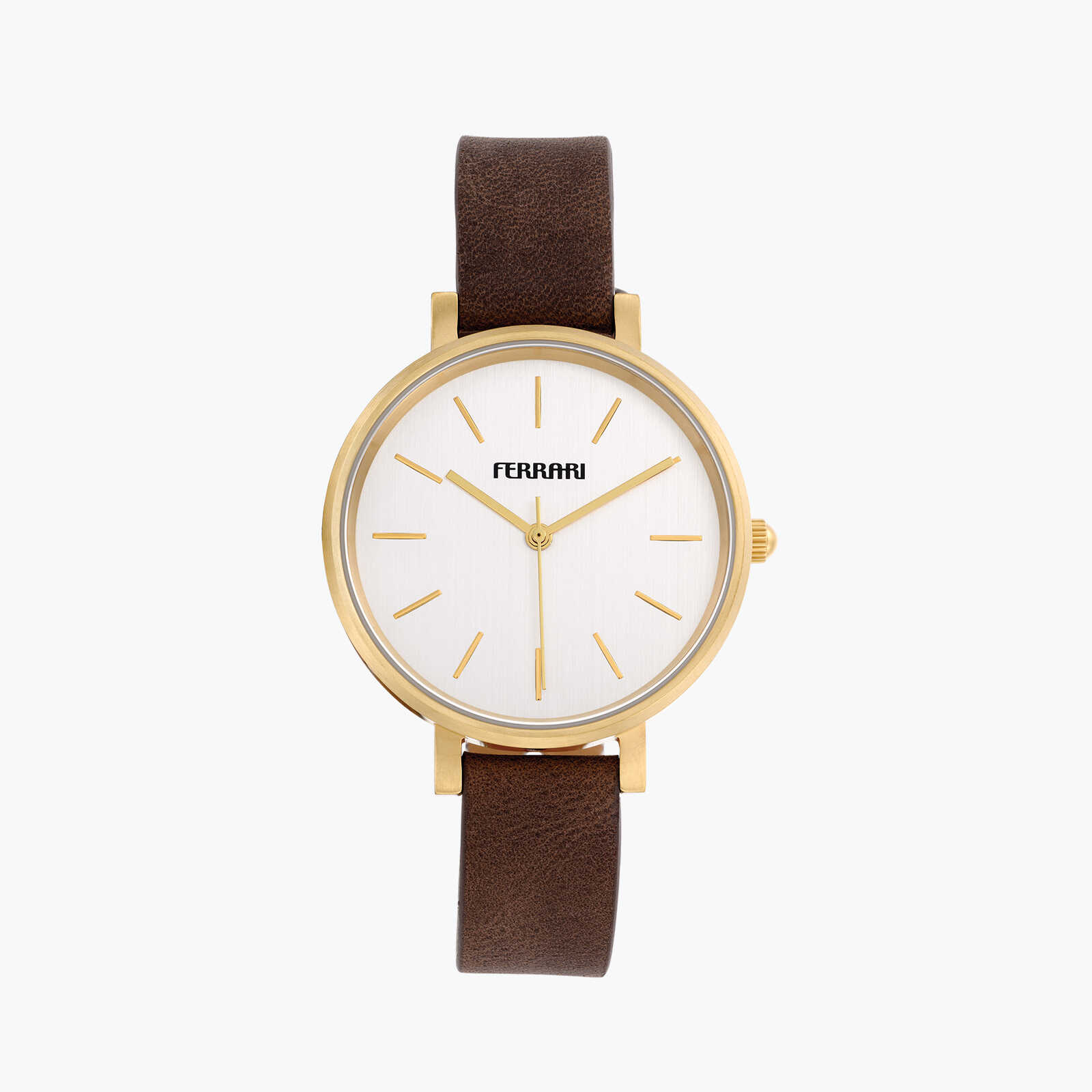 שעון ferrari אופנתי לנשים בגימור מט בגוון זהב