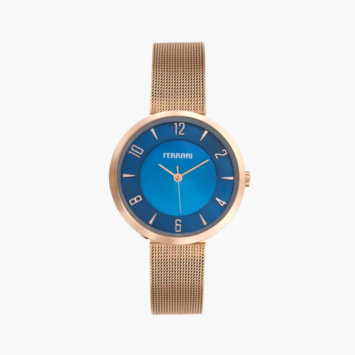 שעון ferrari בעל לוח כחול עמוק