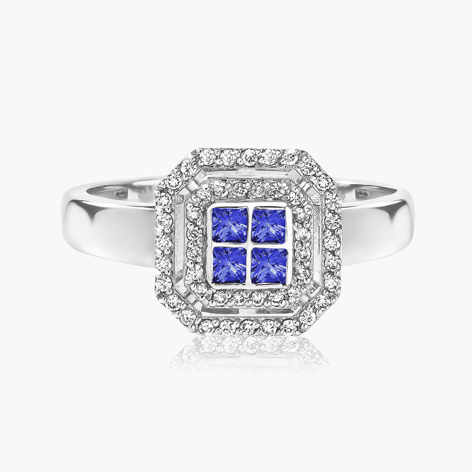 טבעת זהב מסדרת החושן בשיבוץ אבני ספיר