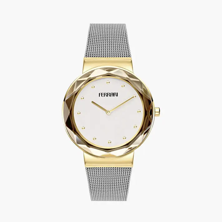 שעון ferrari אלגנטי לנשים עם גימור יהלום