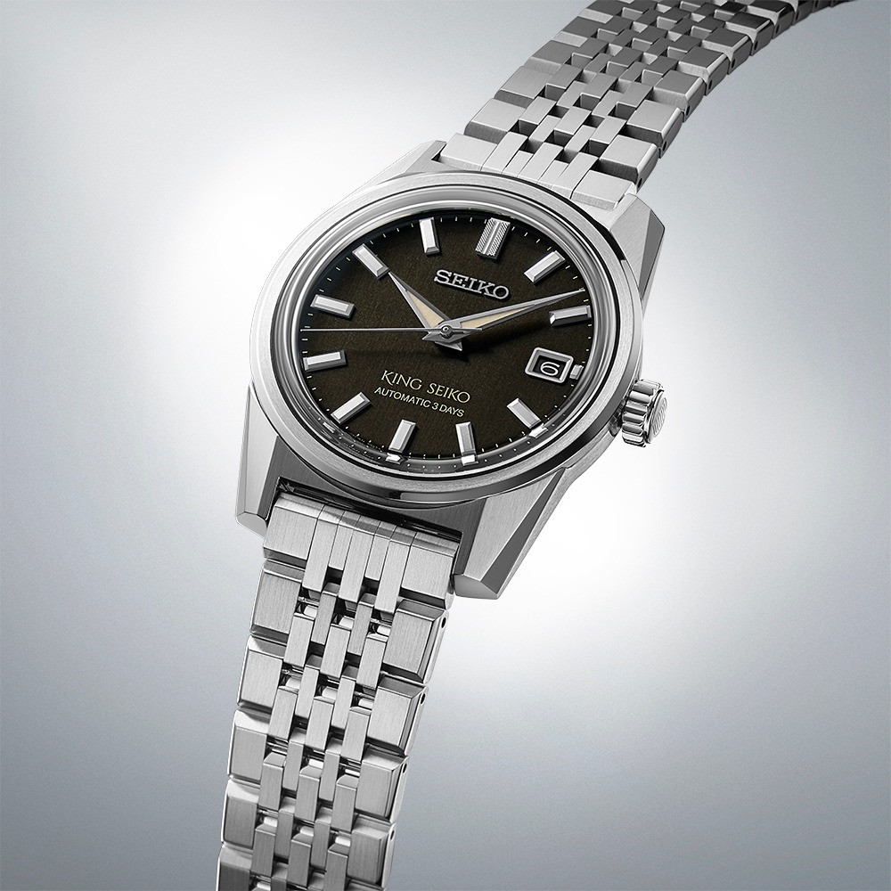 שעון KING SEIKO Charcoal Suit עם רצועה מתחלפת