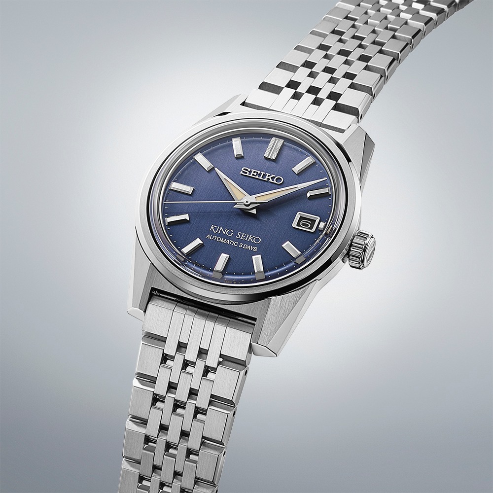 שעון KING SEIKO Indigo Denim עם רצועה מתחלפת