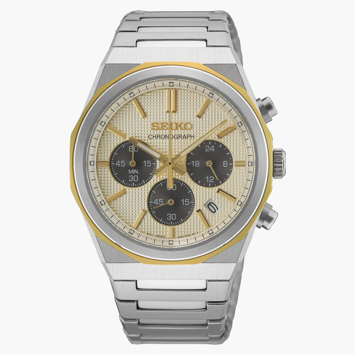 שעון SEIKO כרונוגרף עם זכוכית ספיר קריסטל