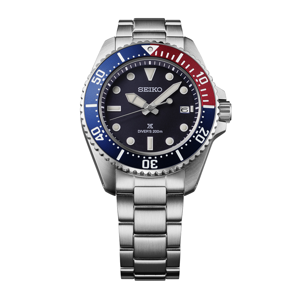 שעון צלילה Seiko Prospex Solar Diver's in Blue-Red-Blue