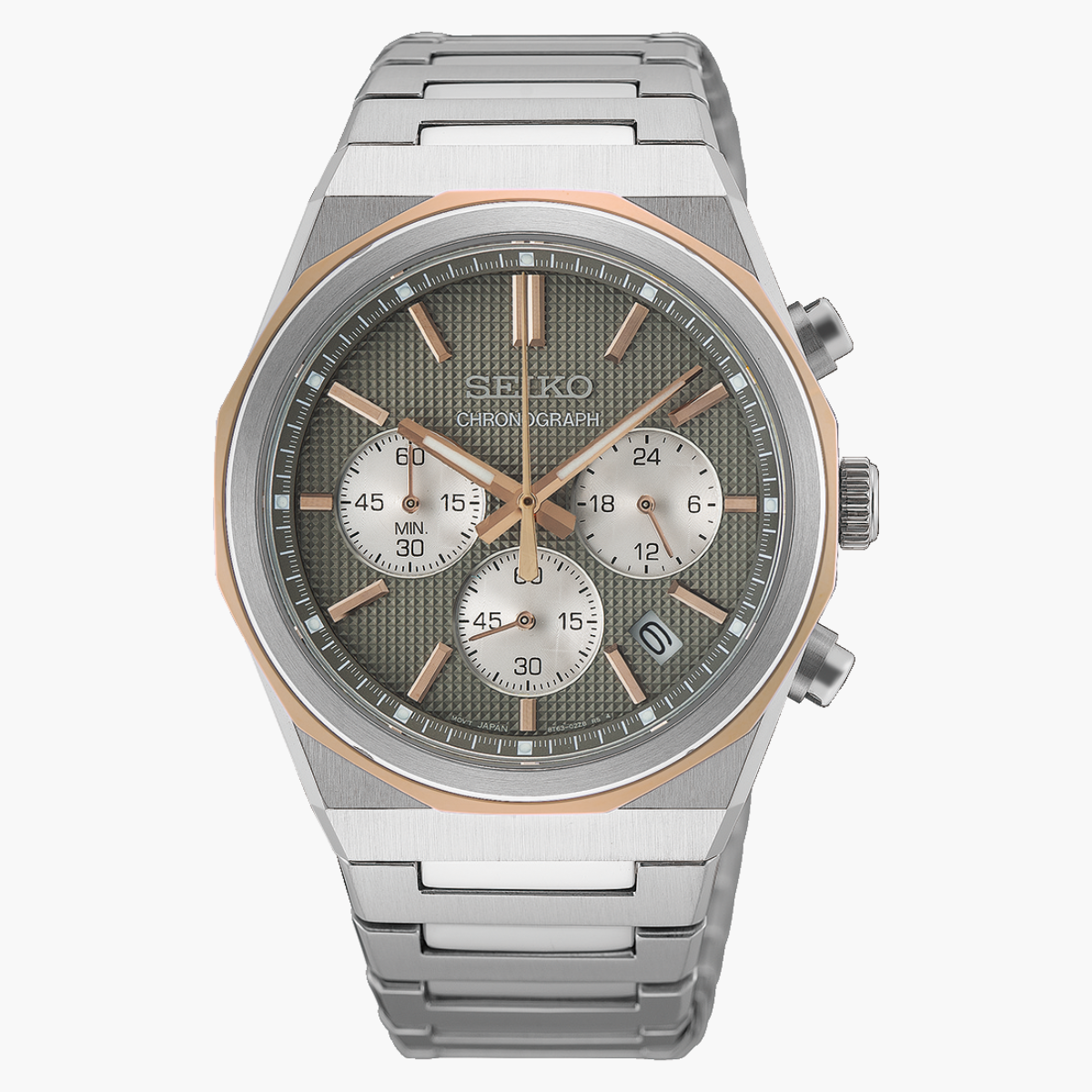 שעון SEIKO כרונוגרף עם זכוכית ספיר קריסטל