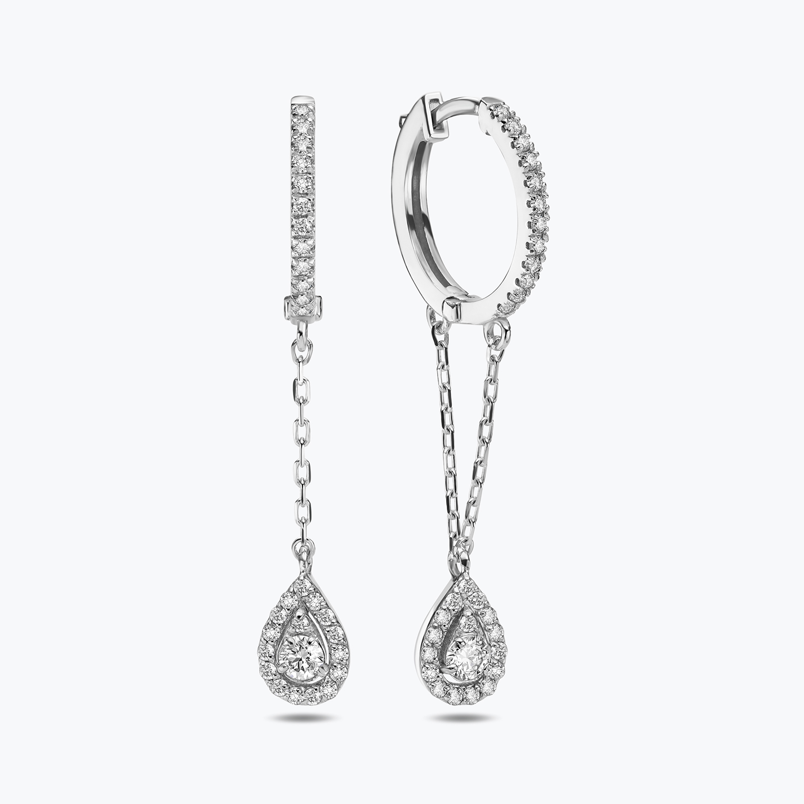 עגילי הארפר משובצים יהלומים