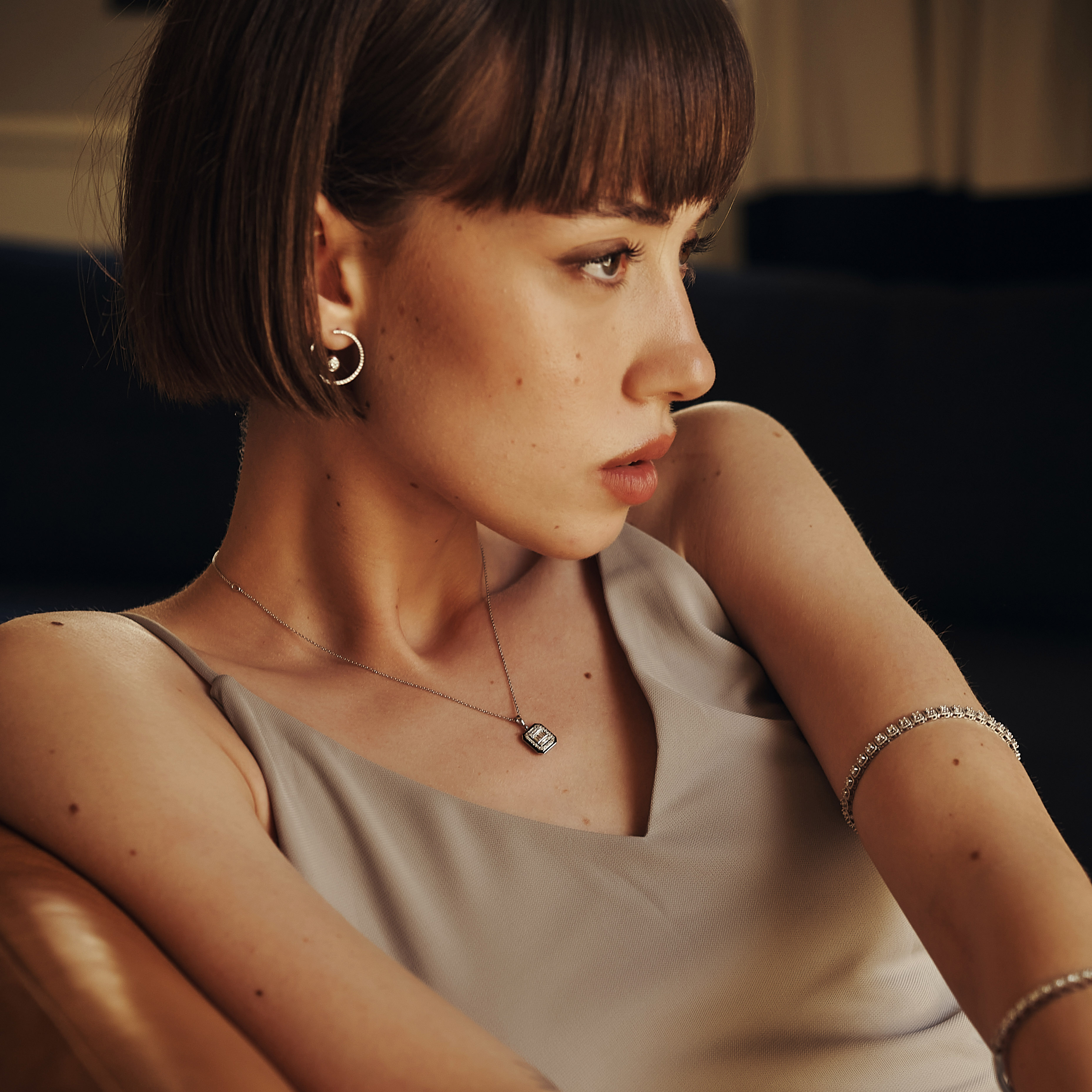 עגילי TRENDY יהלומים