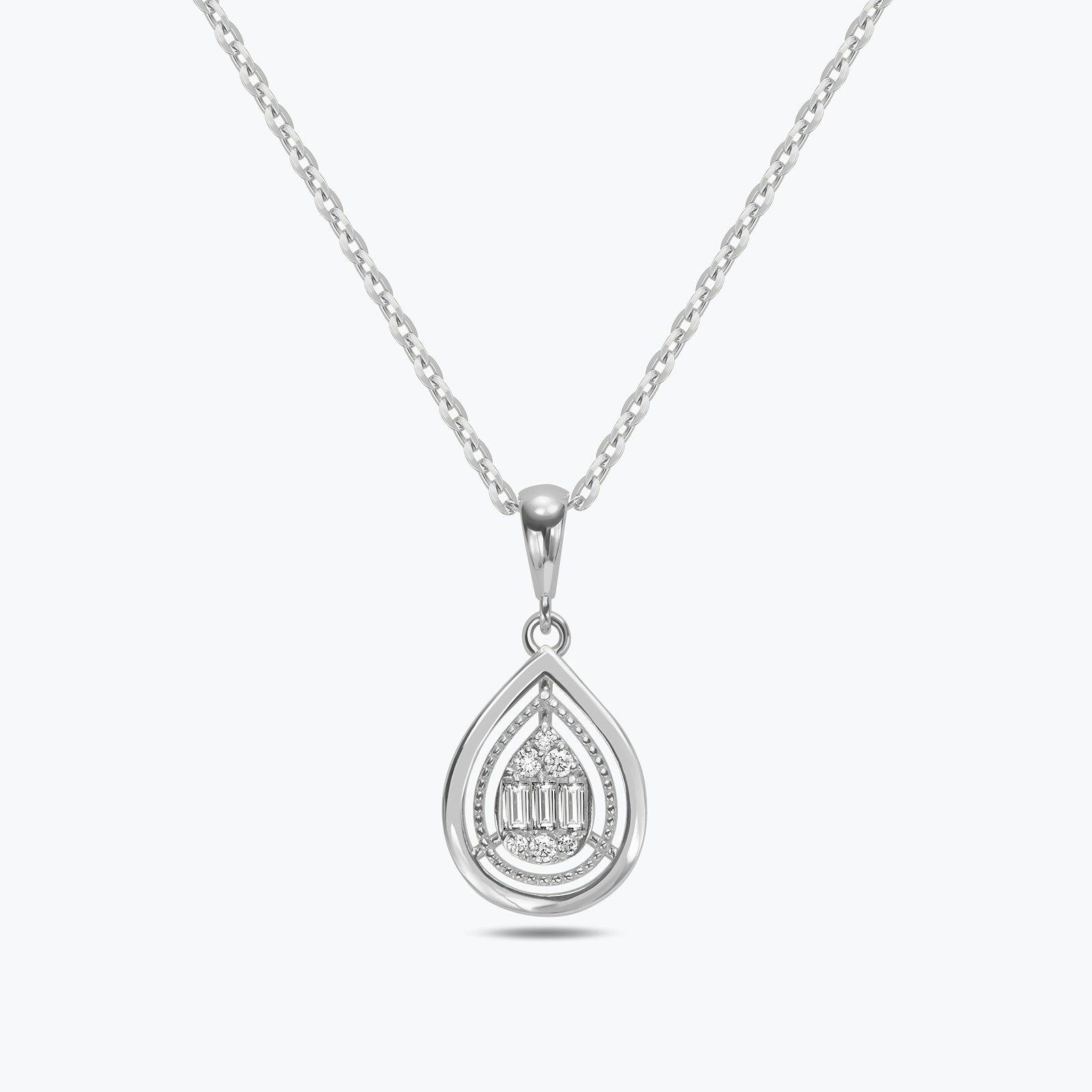 תליון טיפה מזהב בשיבוץ יהלומים