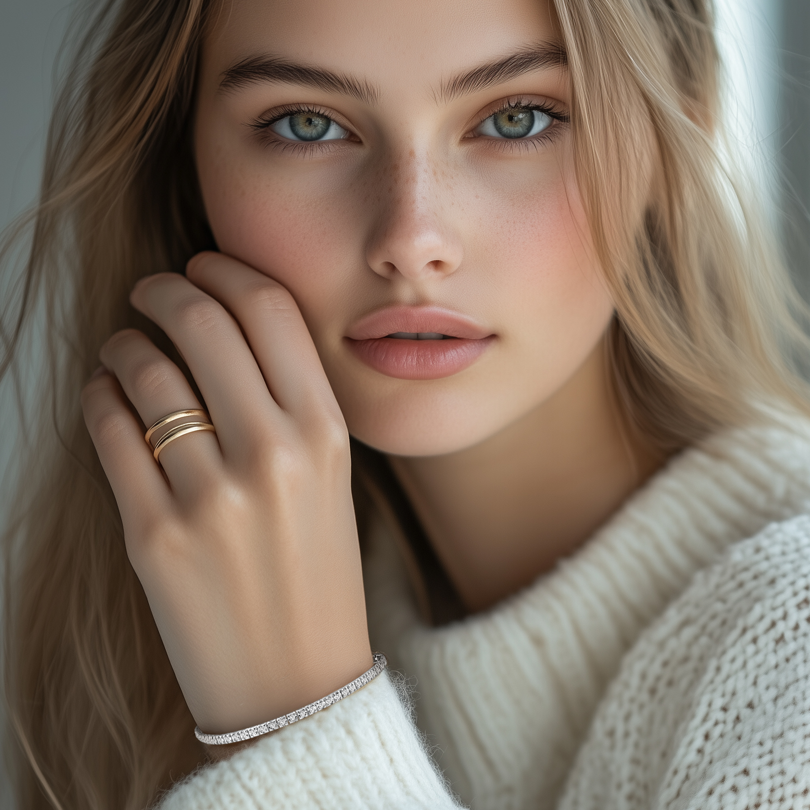 צמיד טניס משובץ יהלומים טבעיים ונוצצים