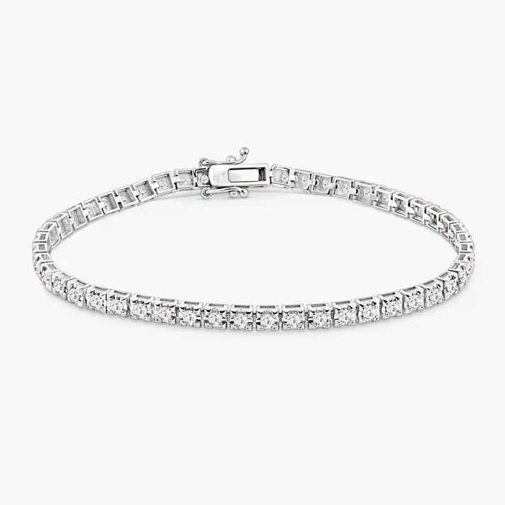 צמיד טניס משובץ יהלומים טבעיים ונוצצים