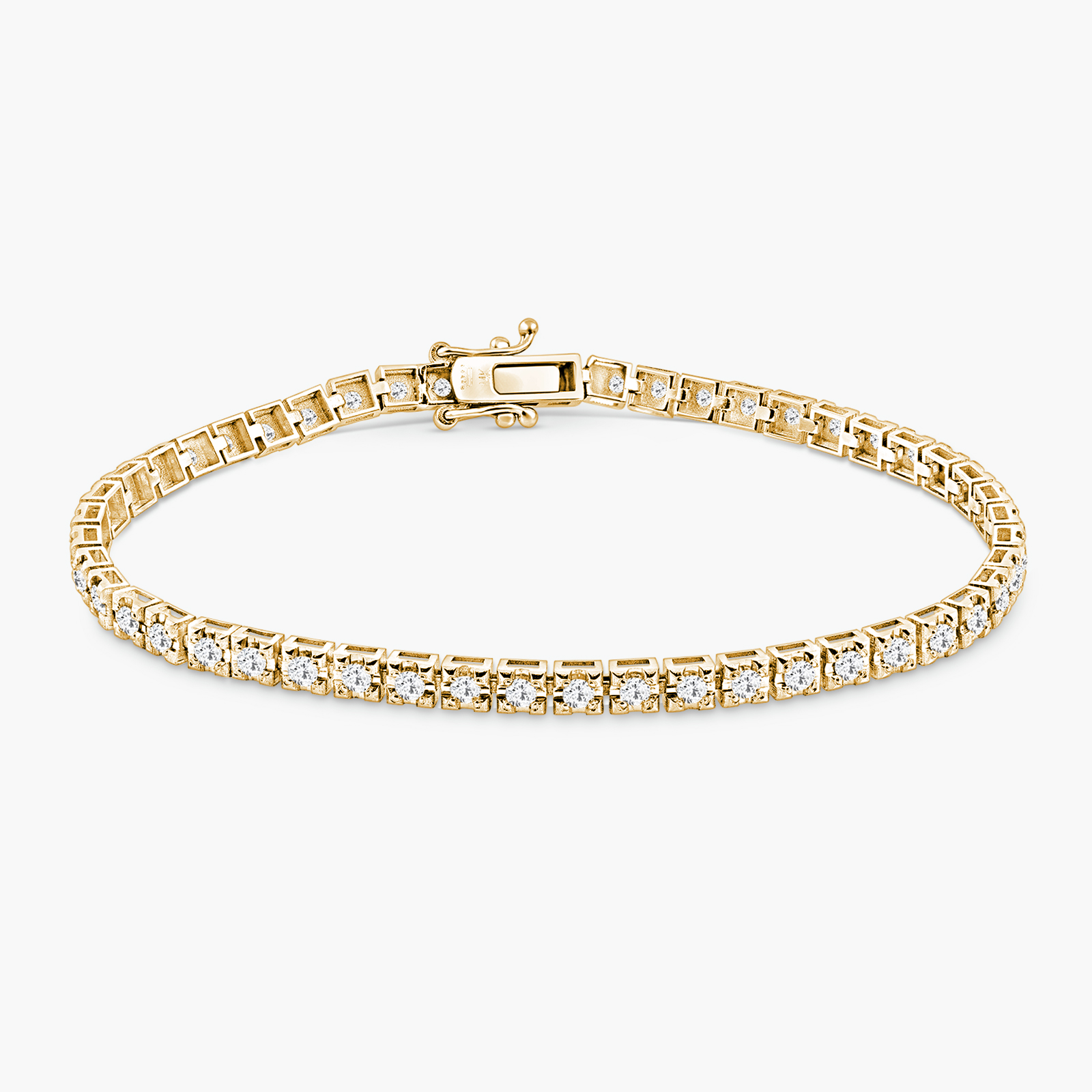 צמיד טניס משובץ יהלומים טבעיים ונוצצים