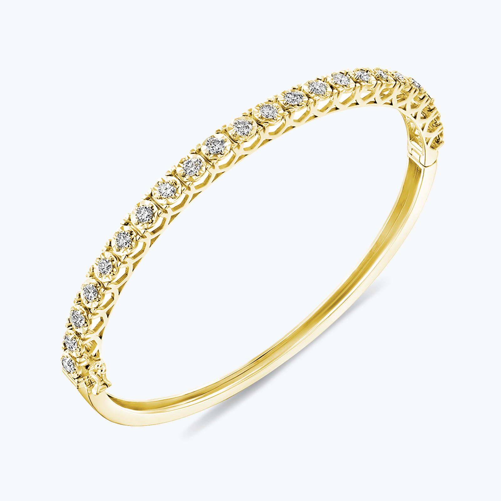 צמיד זהב 14K משובץ יהלומים