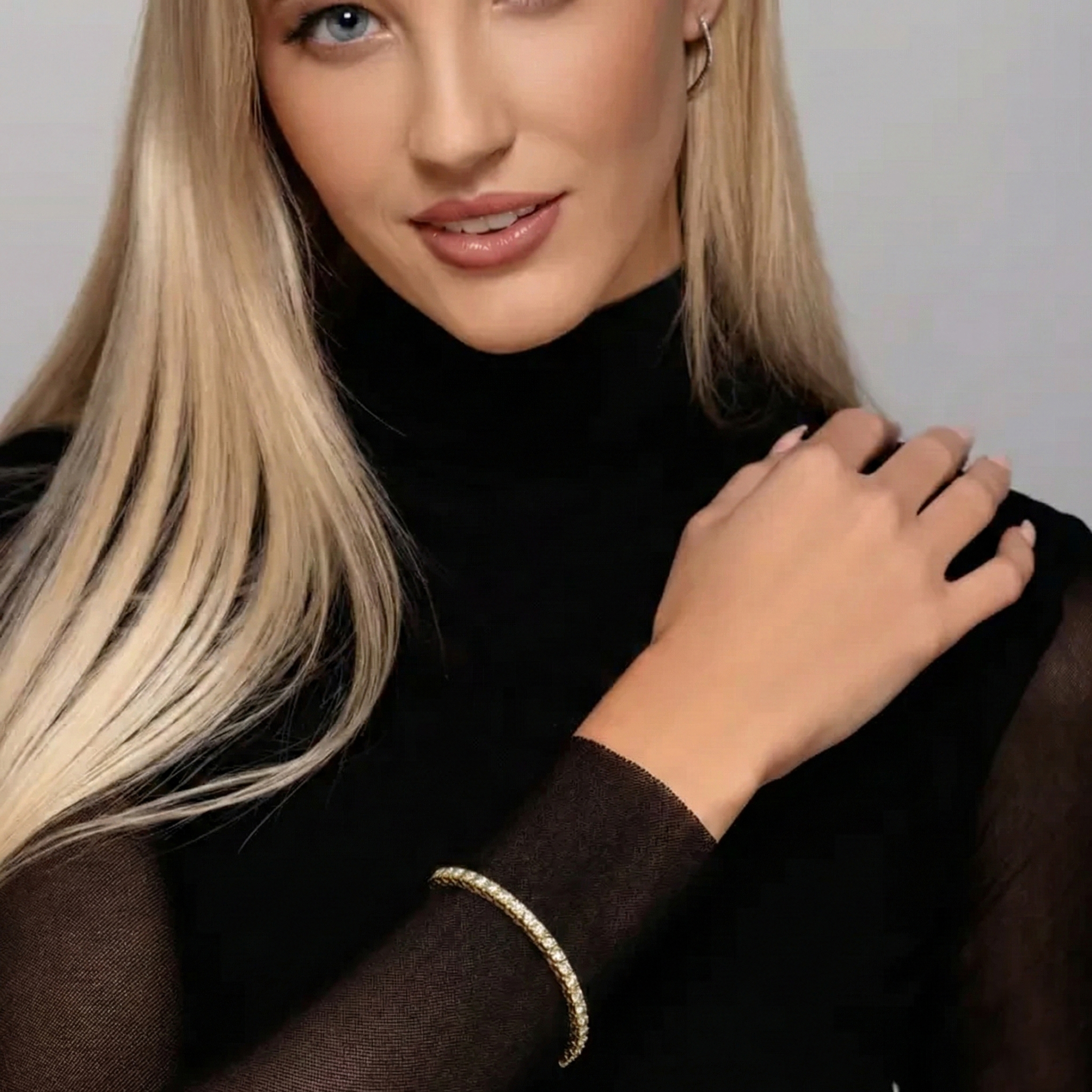 צמיד זהב 14K משובץ יהלומים