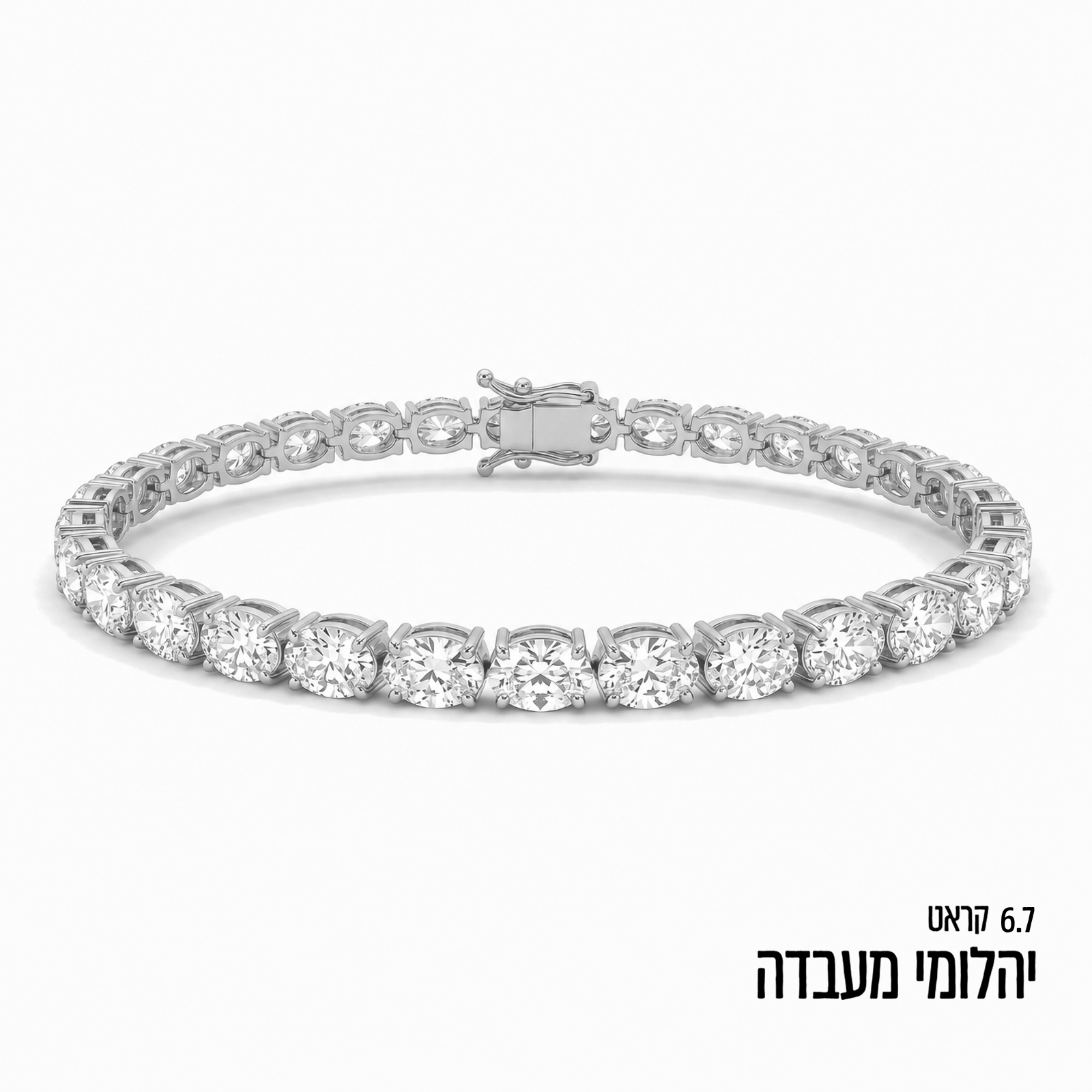 צמיד טניס זהב 14K משובץ יהלומי מעבדה