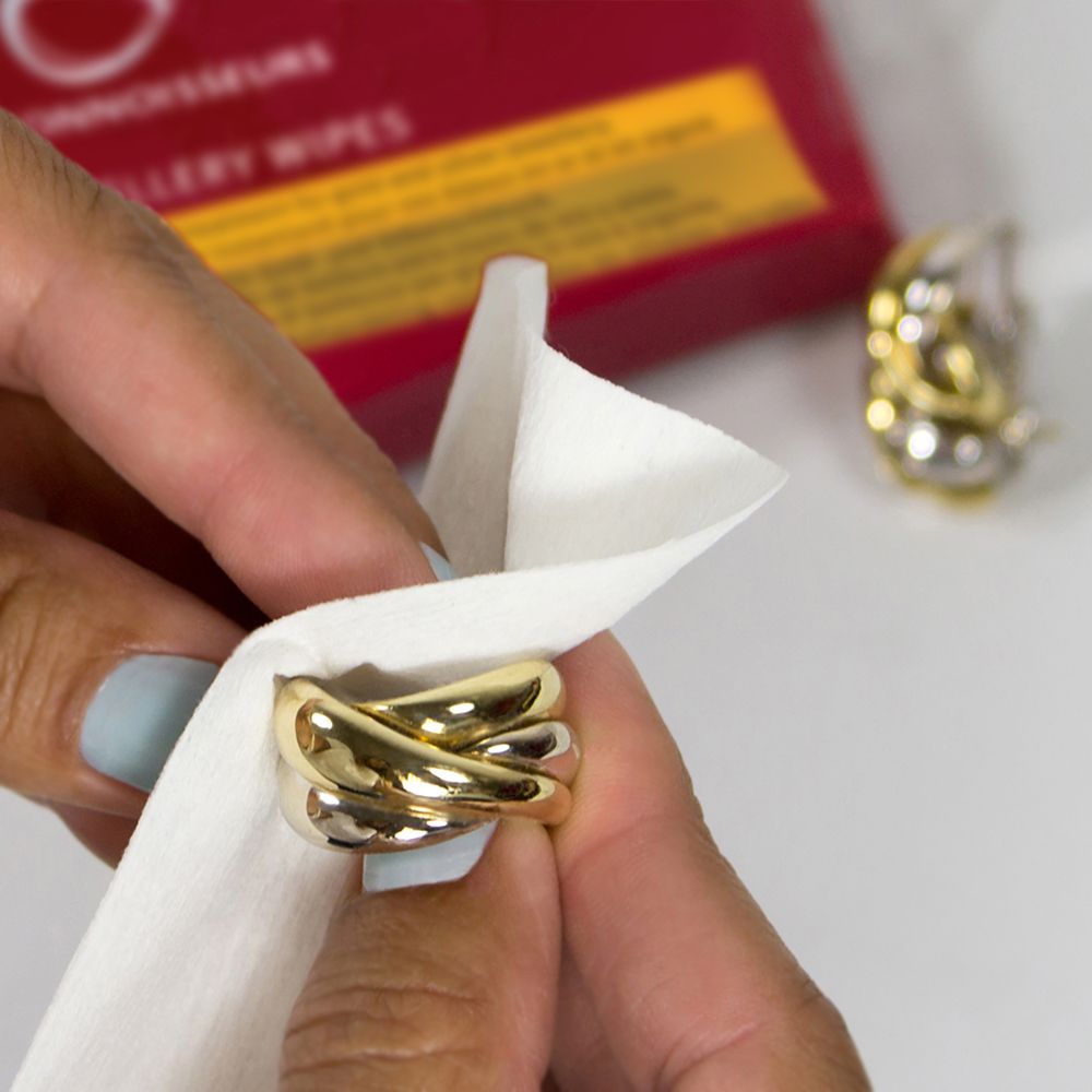 מגבוני ניקוי יבשים להברקת תכשיטי זהב וכסף