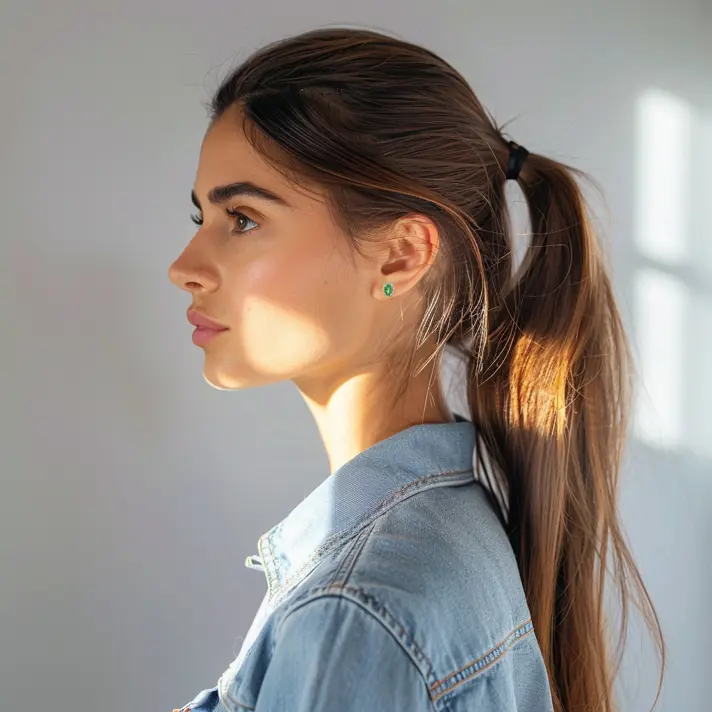 עגילי טיפה משובצים אמרלד ויהלומים