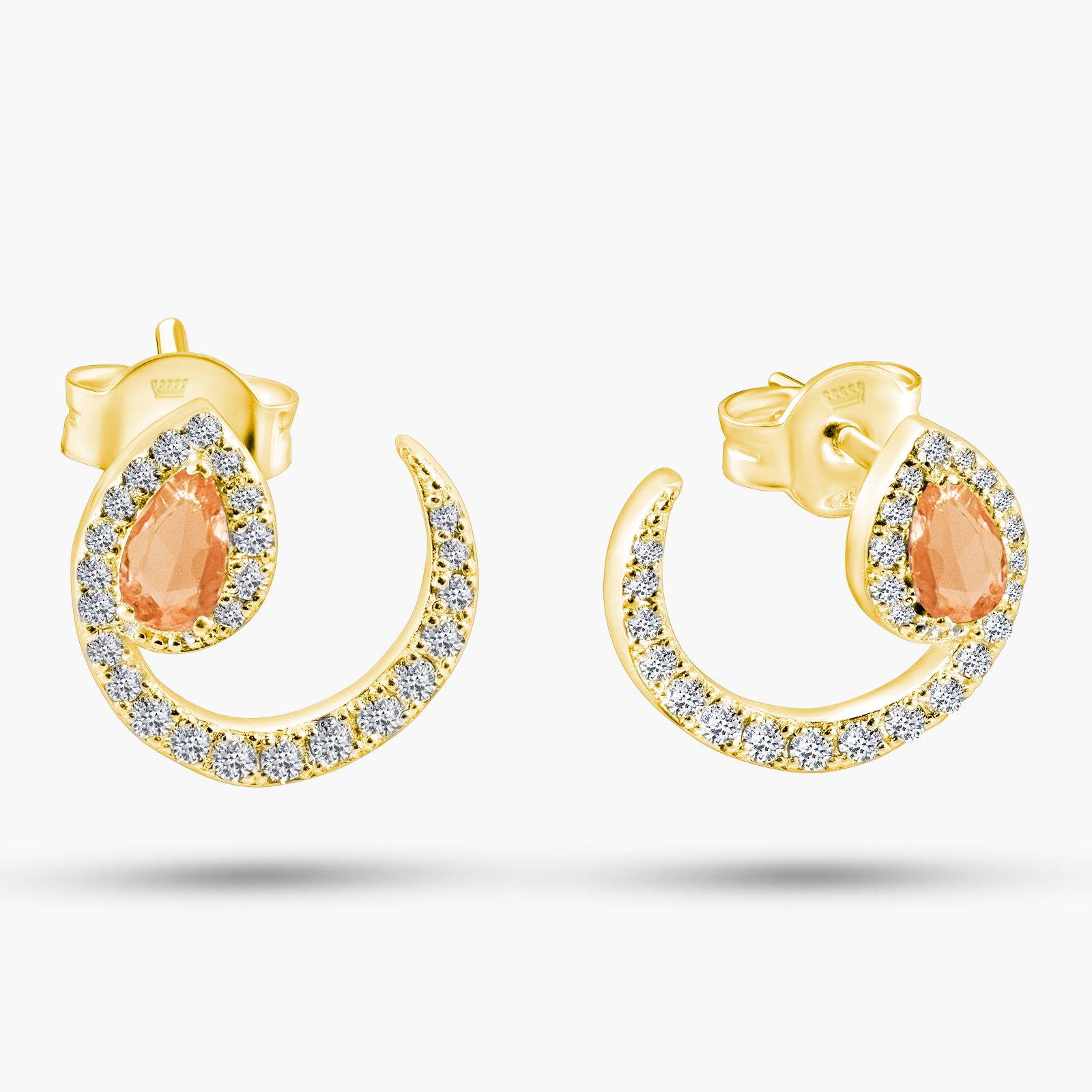 עגילי יהלומים וספירים